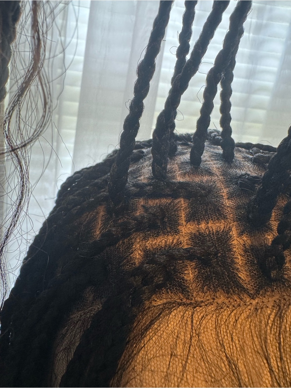 Style 28” Goddess Braid Wig | Human Hair Curls | Lace-front Wig - Picture 5 of 8